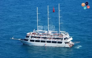 Alanya Party Boat Tour | From Alanya and Side/Manavgat | Pirate, Phosphorus and Lover's Caves, Cleopatra and Ulas Bays
