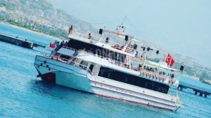 Alanya Catamaran Boat Tour | Set Sail in Comfort: Enjoy Alanya's Seas on our Air Conditioned Catamaran! | Satisfaction Guaranteed!